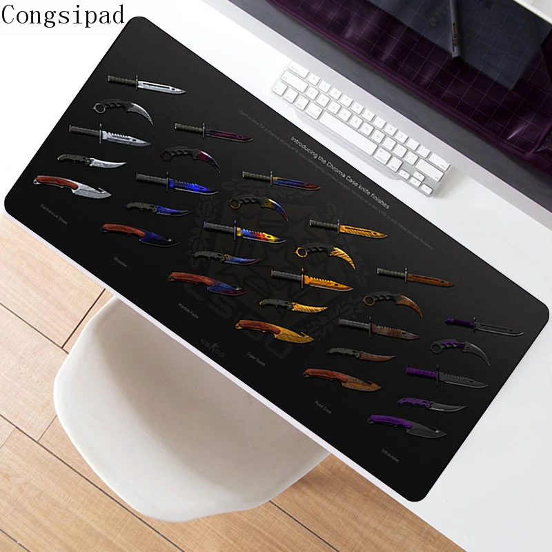 Congsipad крутой пистолет оружие шаблон обои печатные коврики для мыши большой размер Cs: Go игровой коврик для мыши Коврик для ПК Настольная мышь