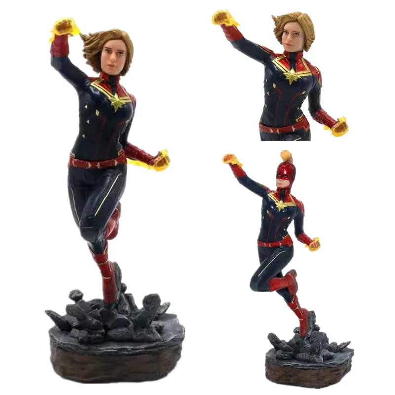 24 см Мстители Endgame 4 капитан Марвел Бесконечная война супергерой статуя Карол