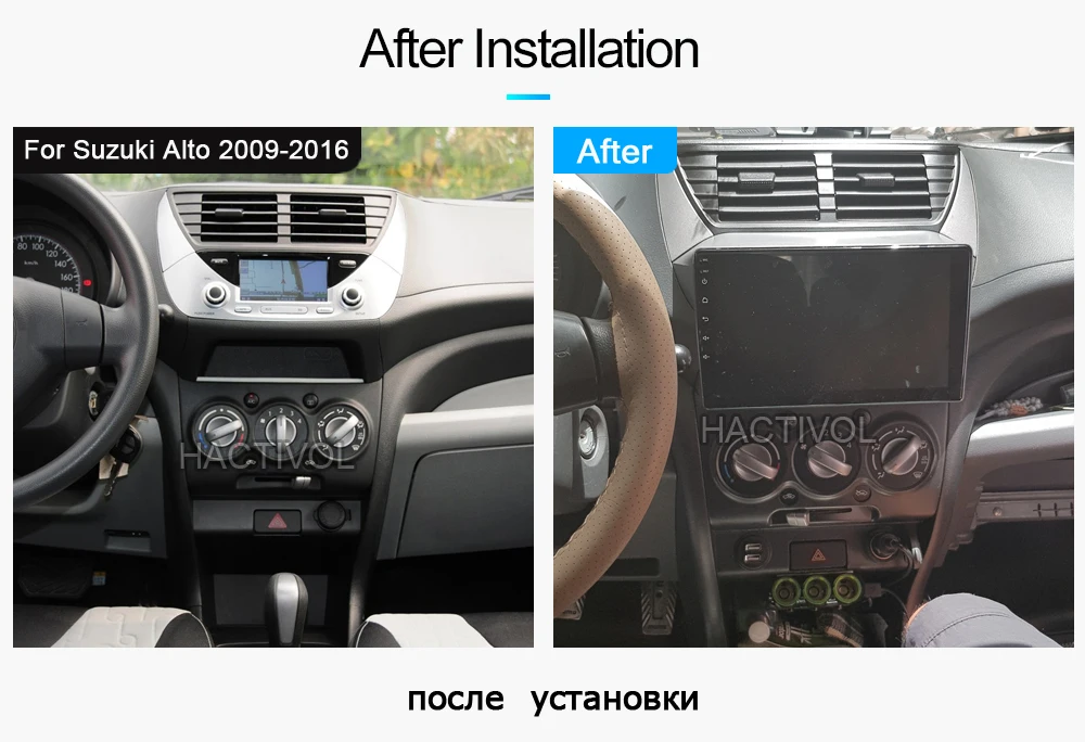 HACTIVOL " 1024*600 четырехъядерный android 8,1 автомобильный навигационный GPS радиоприемник для Suzuki Alto 2009 Автомобильный dvd-плеер с 1G ram 16G rom
