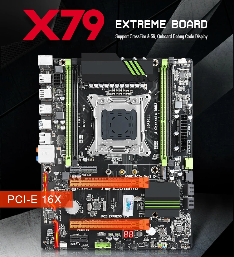 Kllisre X79 комплект материнской платы с Xeon E5 2689 LGA 2011 поддержка DDR3 память ECC Reg ATX USB3.0 SATA3 PCI-E NVME M.2 SSD