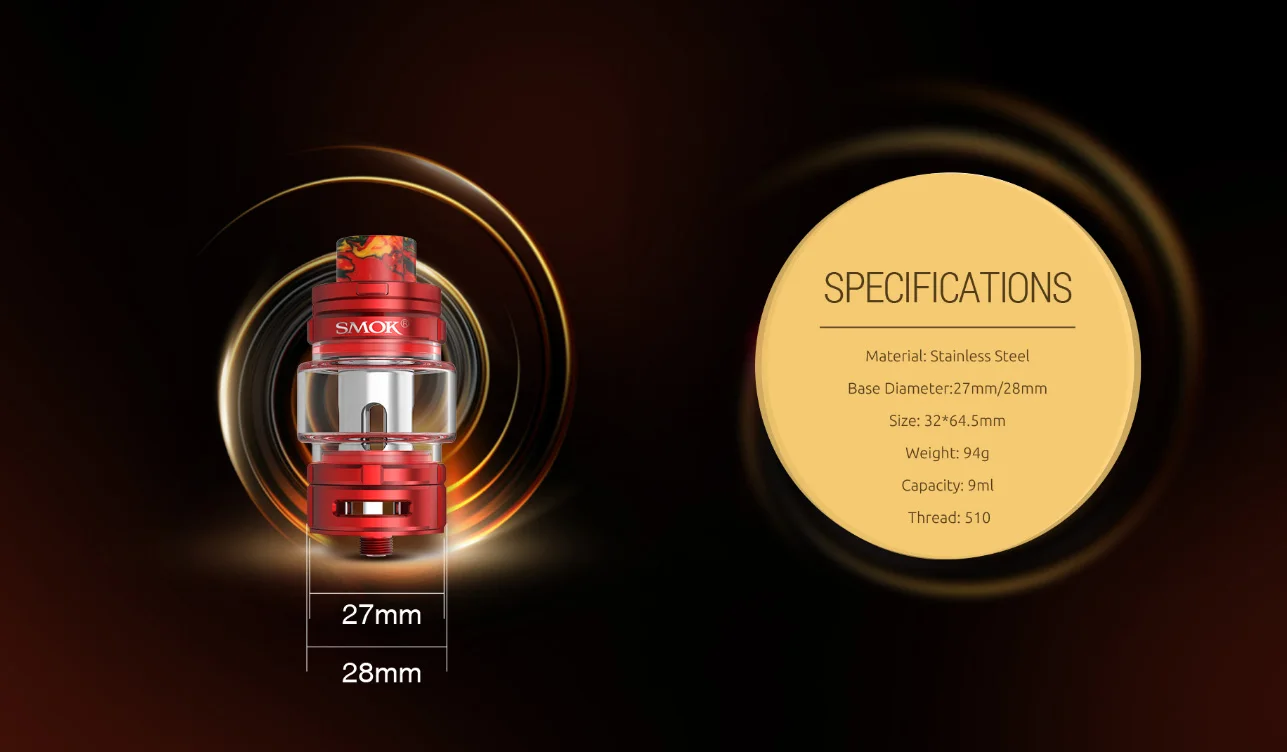 SMOK TFV16 бак 9 мл электронная сигарета атомайзер 510 нить TFV 16 сетка катушка испаритель VS TFV12 Prince Танк Vape