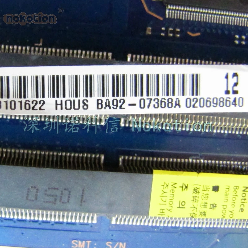 NOKOTION BA92 07368A 07368B ноутбук Morherboard для Samsung Q430H Main Board I5 480M DDR3 работает|laptop board|main board