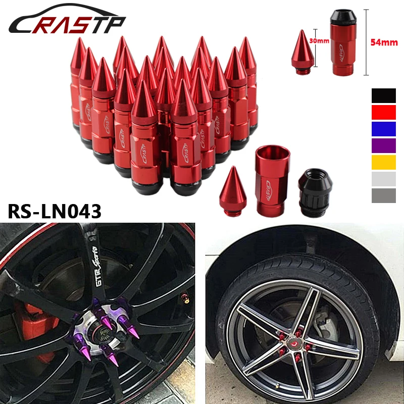 RASTP-vendita calda M12X1.25/1.5 alluminio universale auto da corsa ruote cerchi dadi con antifurto dadi a spillo RS-LN043