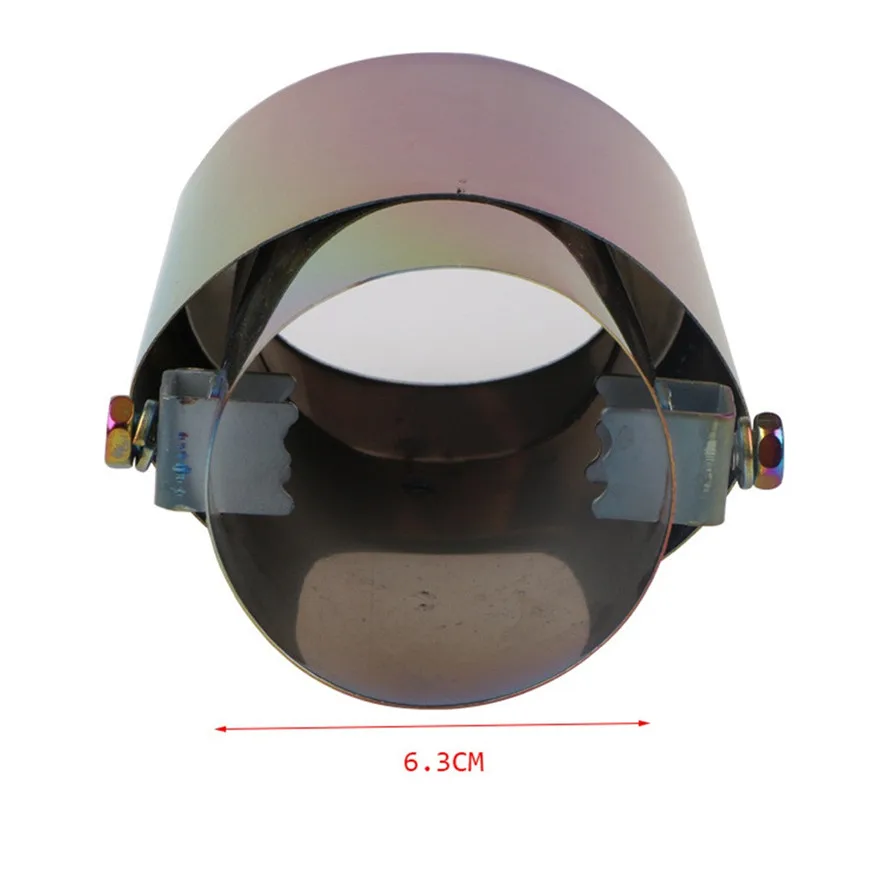 Новый автомобильный глушитель 1 шт. универсальный выхлопной трубы хромированная