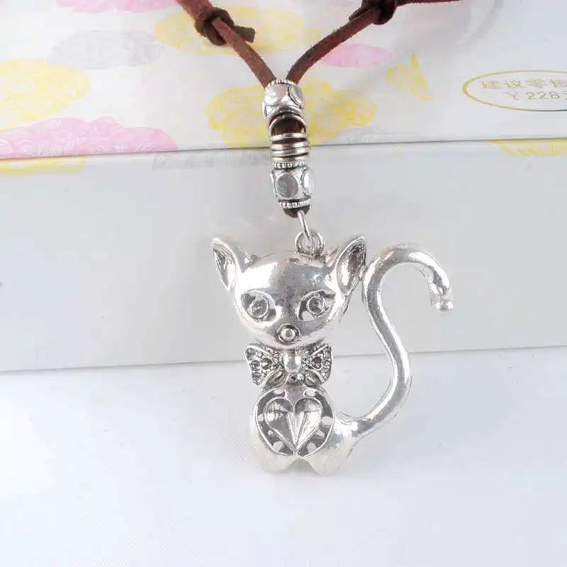 Женское колье макси с подвеской в виде слона|leather necklace|necklace wholesalevintage necklace |