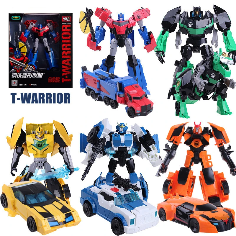 Новый аниме фигурку игрушки трансформация 4 робот автомобиль ABS сплав Пластик