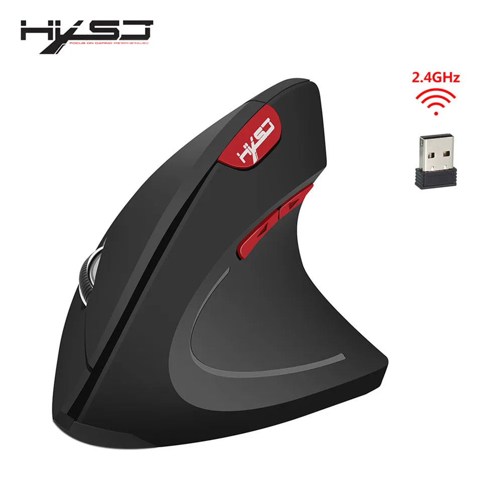 Wireless Mouse 2.4GHz Game Ergonomic Design Vertical 2400DPI USB Mice Opto-electronic Suitable For Office Games Z30423 | Компьютеры и