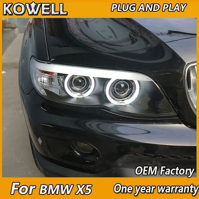 

KOWELL Car Styling LED Head Lamp for BMW E53 headlight 2003-2006 For BMW X5 LED headlight H7 Xenon Lens plug and play