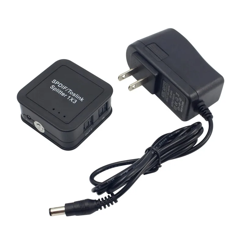 Портативный мини SPDIF TOSLINK разделитель волокон Цифровой оптический 1x3 1 вход 3 выход