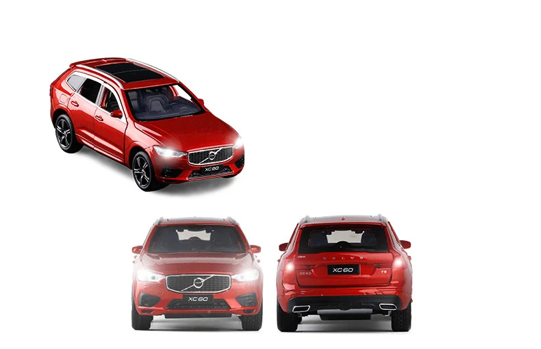 1:32 VOLVO XC60 SUV Off_road Автомобиль Металлический Игрушечный Автомобиль со звуком светильник вытяжной назад автомобиль детские игрушки