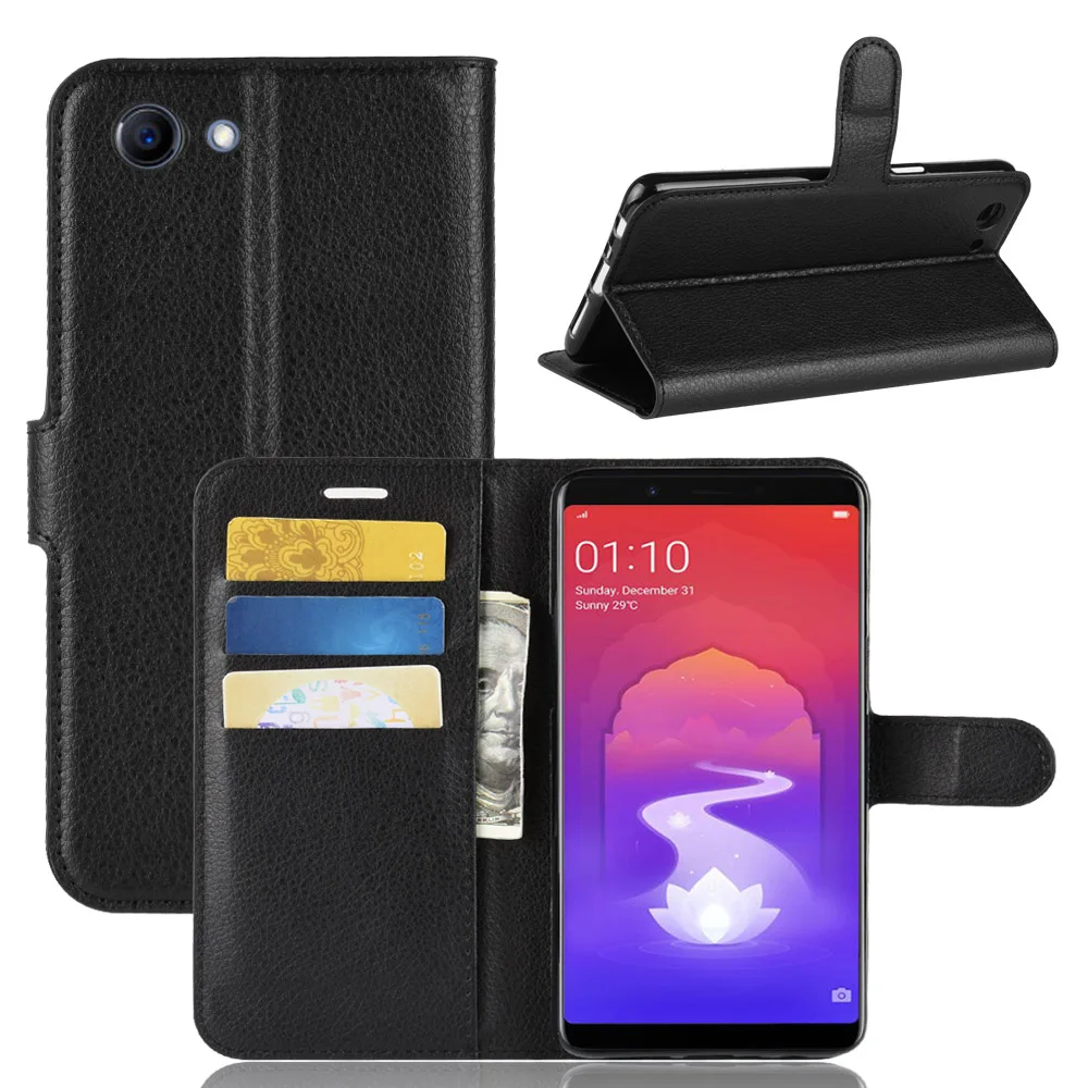 Чехол книжка из искусственной кожи для OPPO F7 YOUTH откидной бумажник сумки телефона