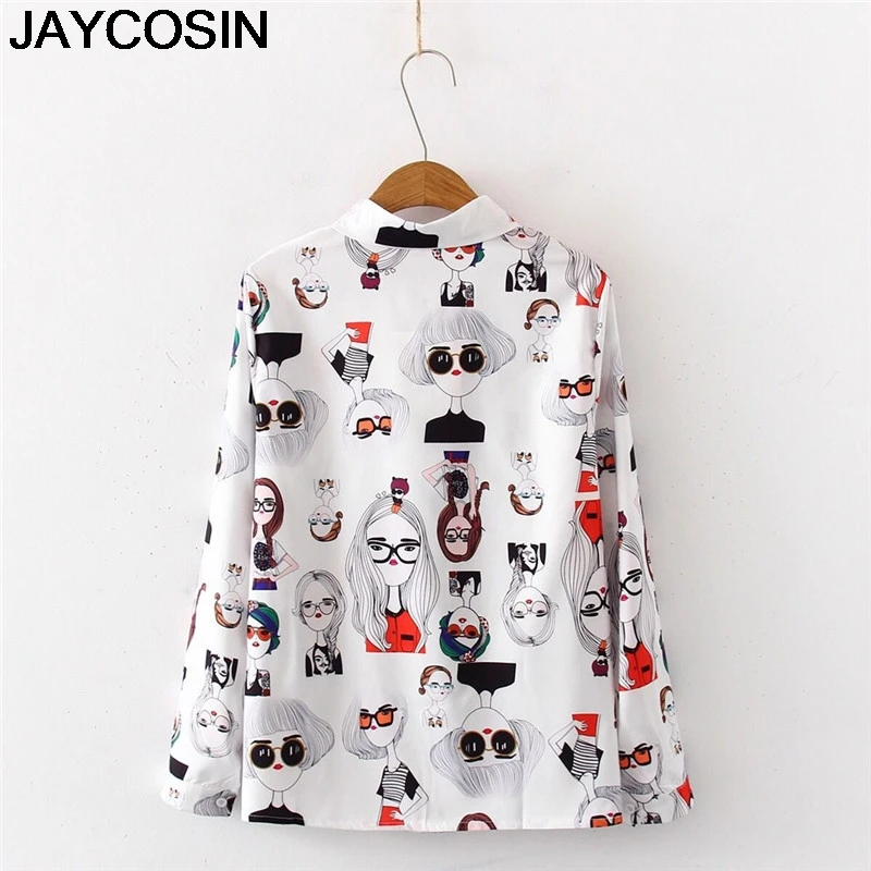 Новинка 2019 женская рубашка JAYCOSIN на весну и осень модная Корейская с длинным