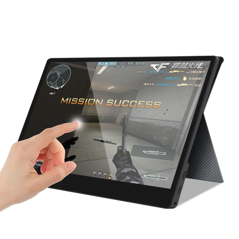 Портативный монитор с сенсорным экраном 15 6 дюйма Type C Full HD 1080 IPS USB встроенный