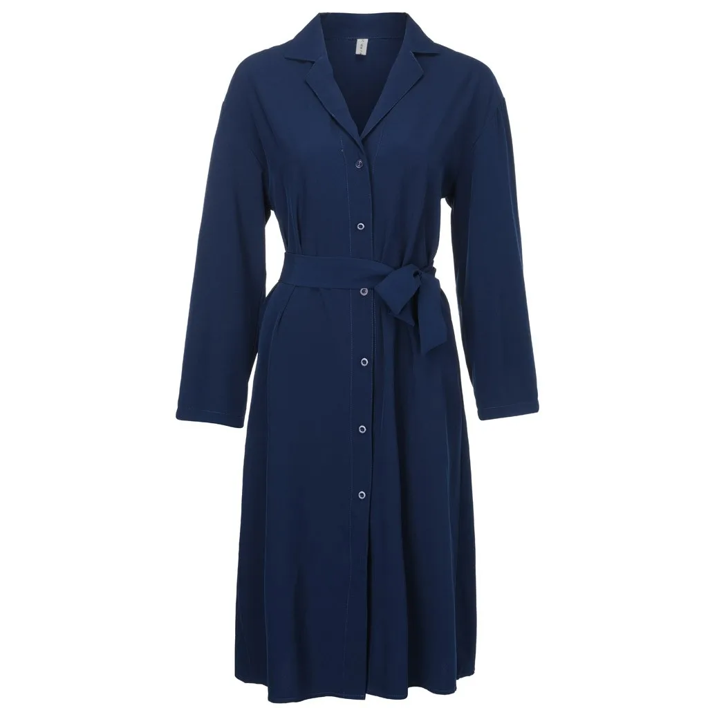 2019 летние Для женщин 2 Цвет пляжные пальто в форме платья с длинным рукавом