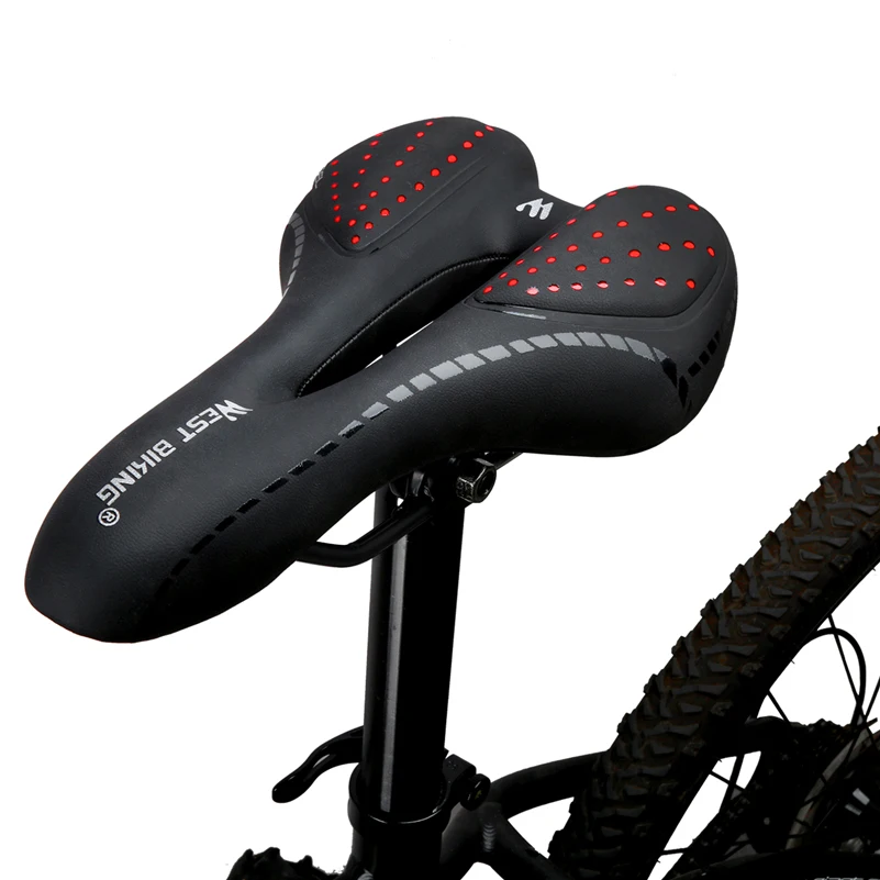 WEST BIKING велосипедное седло Удобная подушка MTB Аксессуары для велосипеда дышащее мягкое сиденье противоударное силикагель Полиуретановая подушка