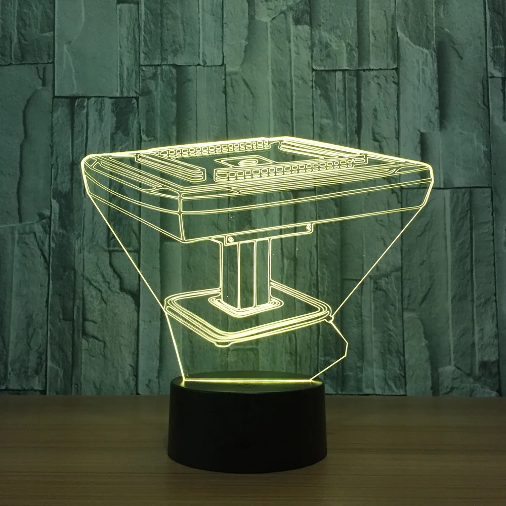 Настольный 3d светильник для Маджонга светодиодсветодиодный лампа с сенсорным
