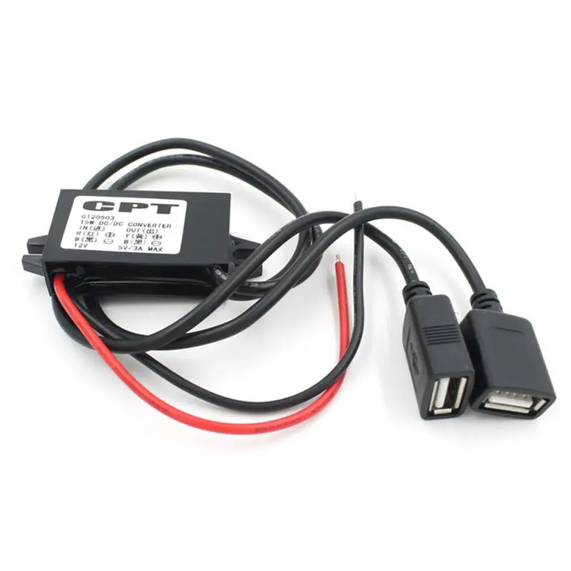 Автомобильный преобразователь с 12 В на 5 3 А понижающий USB адаптер| |