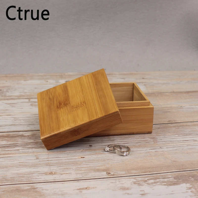 10cmX10cmX6cm wedding ring box Bamboo Ornaments Rustic Gift Wedding Ring Bearer Box holder | Дом и сад