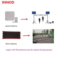 4 ports rfid uhf long range rs232 TCPIP EPC Gen2 tag reader for electric bike race timing solution with sample cyclist bib tag