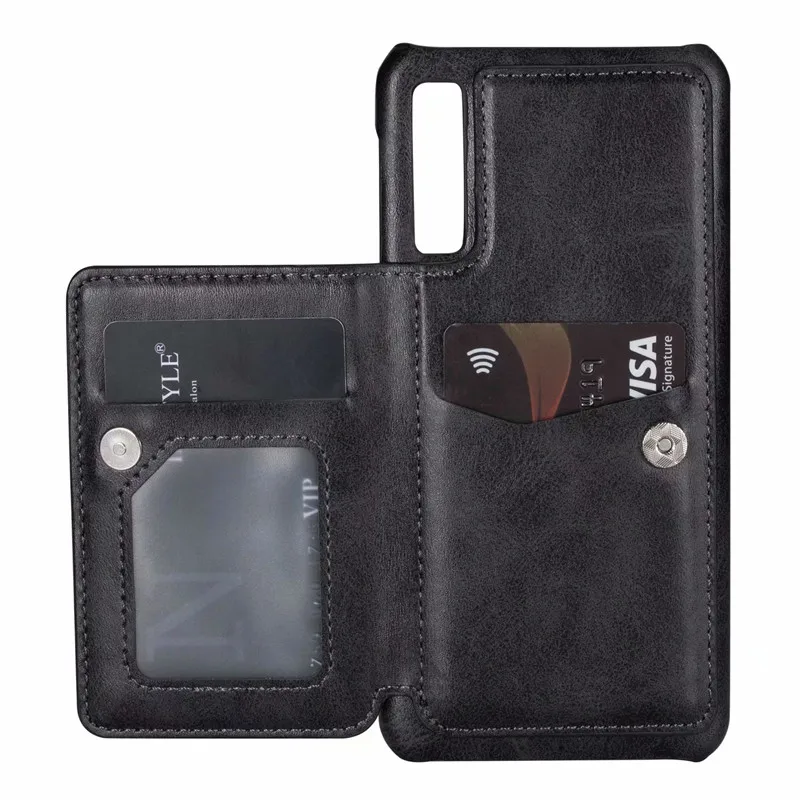 2in1 Retro PU Leather Case For Samsung Galaxy A50 A70 A7 A750 Luxury Multi Card Holders Flip Wallet Photo Stand Phone Case