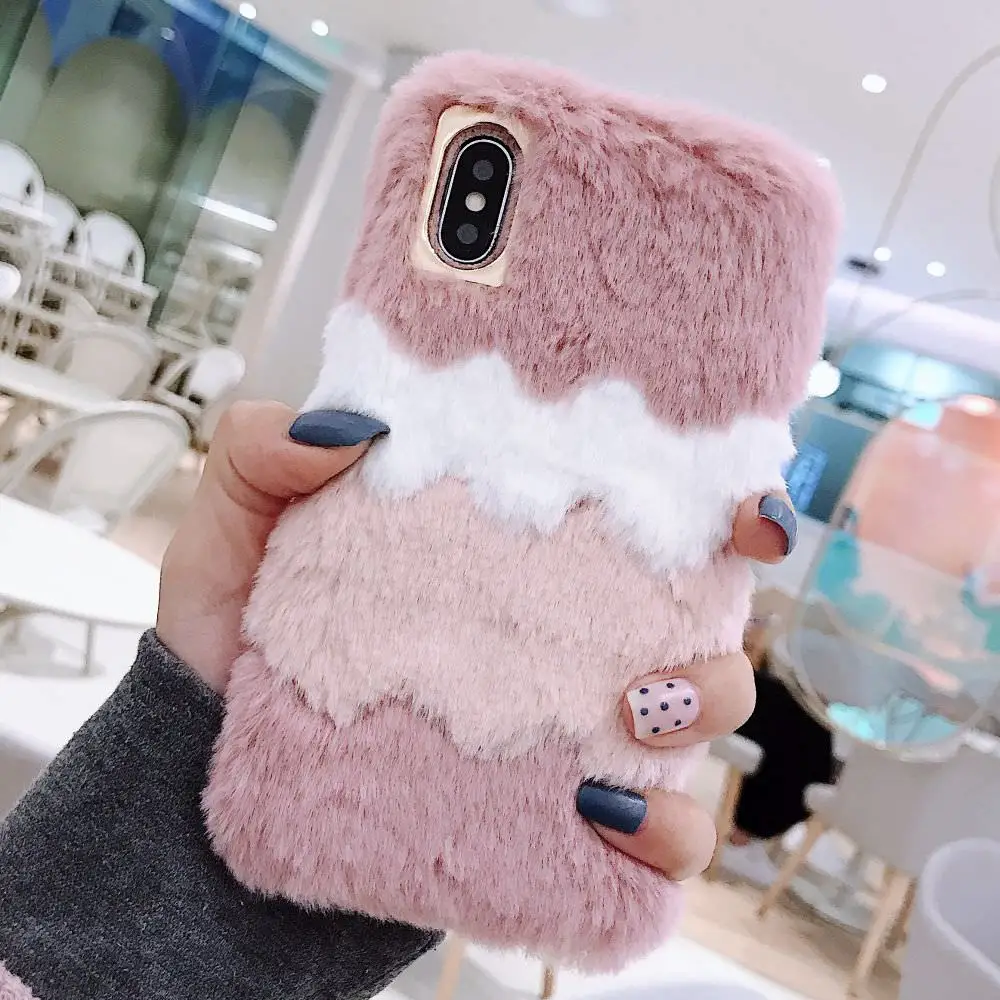 L-FADNUT роскошный элегантный меховой чехол для huawei P20 Lite чехол милый плюшевый силиконовый мягкий ТПУ чехол для huawei P30 mate 20 Pro Coque