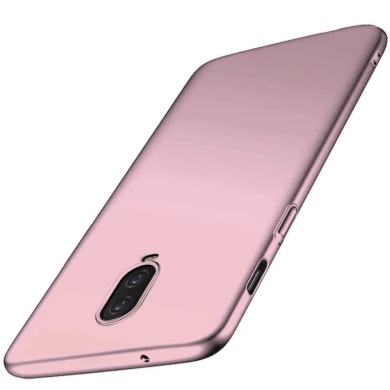 1+ матовый чехол для Oneplus 6 T, 6, 5, 5 T, 3 T, жесткая задняя панель из поликарбоната, пластиковый корпус, чехол для One plus, 5, 1+ 6 T, шелковистый чехол для телефона, чехол s - Цвет: Розовый