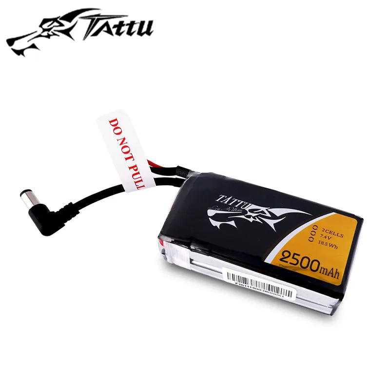 Оригинальный аккумулятор TATTU 2500 мАч 2S1P 7 4 В LiPo DC3.5 мм для FPV Fatsahrk Aomway Skyzone Goggles |