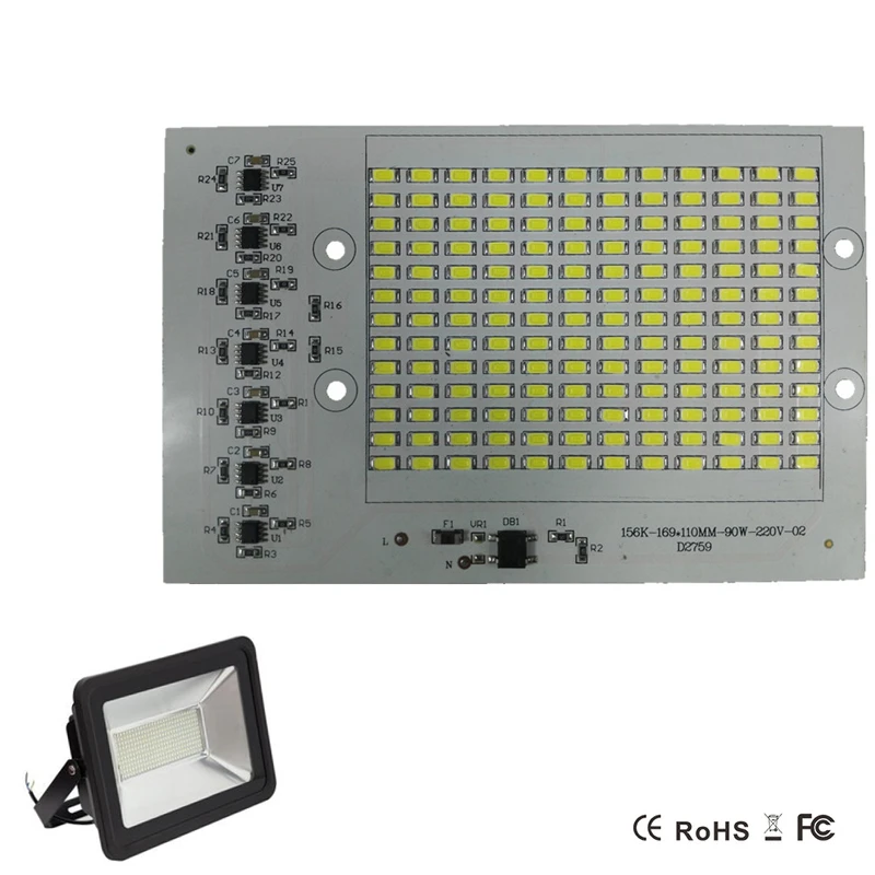 Светодиодные лампы с регулировкой яркости 10/20/30/50/90 Вт 220 В|led white chip|10w led chip 220vlamp lamp |