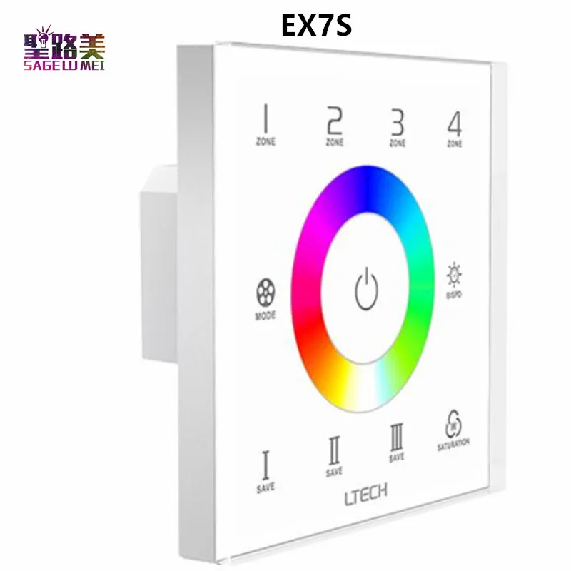 DMX512 4 зоны затемнения AC100V 240V RF 2 ГГц/CT/RGB/RGBW настенный светодиодный переключатель