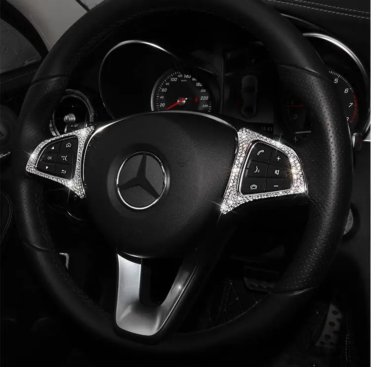 Автомобильный руль кнопка украшения накладка автомобиля Стайлинг для Mercedes Benz GLC