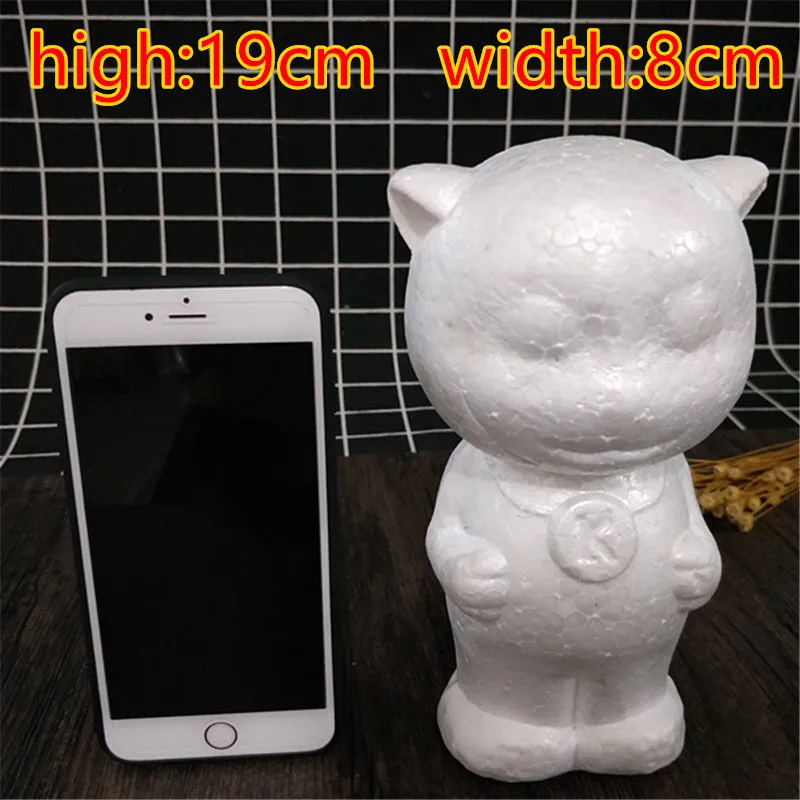 qitong 19cm 1pcs 1 шт. 15 см/20 см/35 см пена Роза медведь плесень DIY искусственный цветок розы Медведь пластик медведь розы собака удачи модель формы - Цвет: qitong 19cm 1pcs