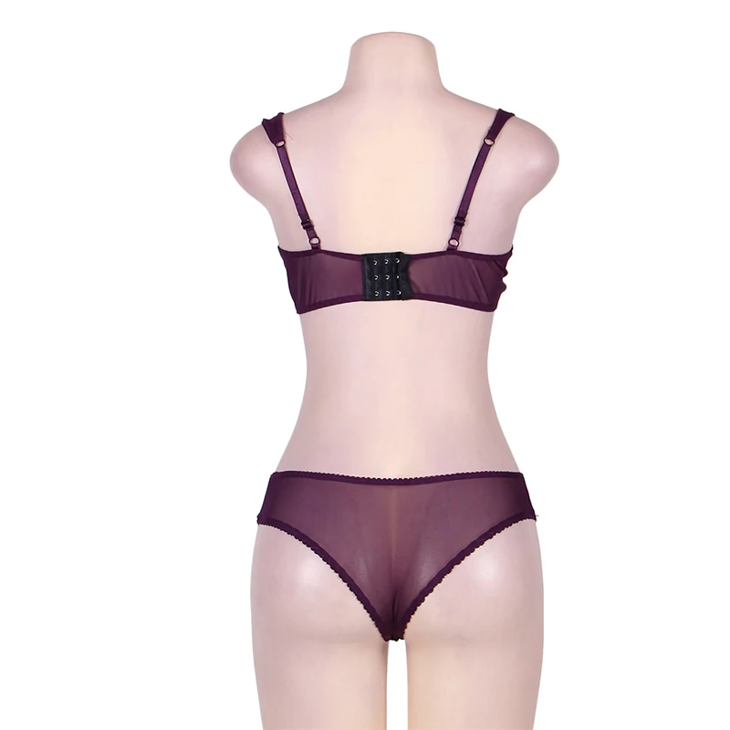 

Hot sexy lingerie women plus size transparent bra set sexy underwear elastic bra straps chemise femme babydolls sleepwear 80273