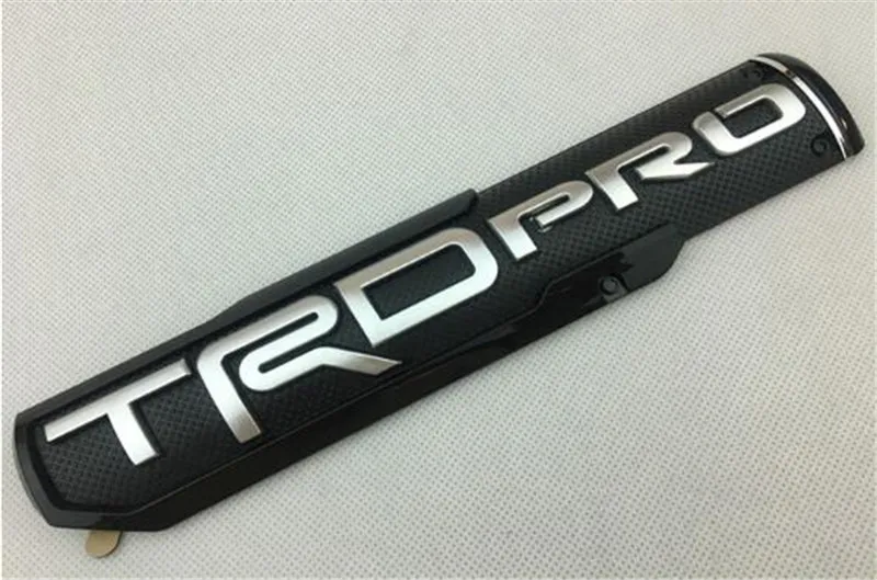 Matt Silver 50 шт., автомобильный Стайлинг, серебристый, черный, красный ABS пластик, крыло, боковая наклейка, эмблема, подходит для Tundra TRD, внедорожный спорт, BRO PRO - Цвет: Matt Silver