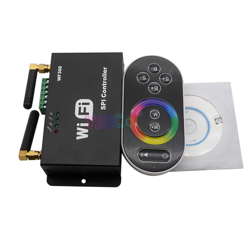 WiFi 300 RGB контроллер сенсорный экран дистанционный светодиодный WiFi-SPI контроллер для LPD6803 WS2811 WS2801 5050 SMD Светодиодная лента, DC5-24V