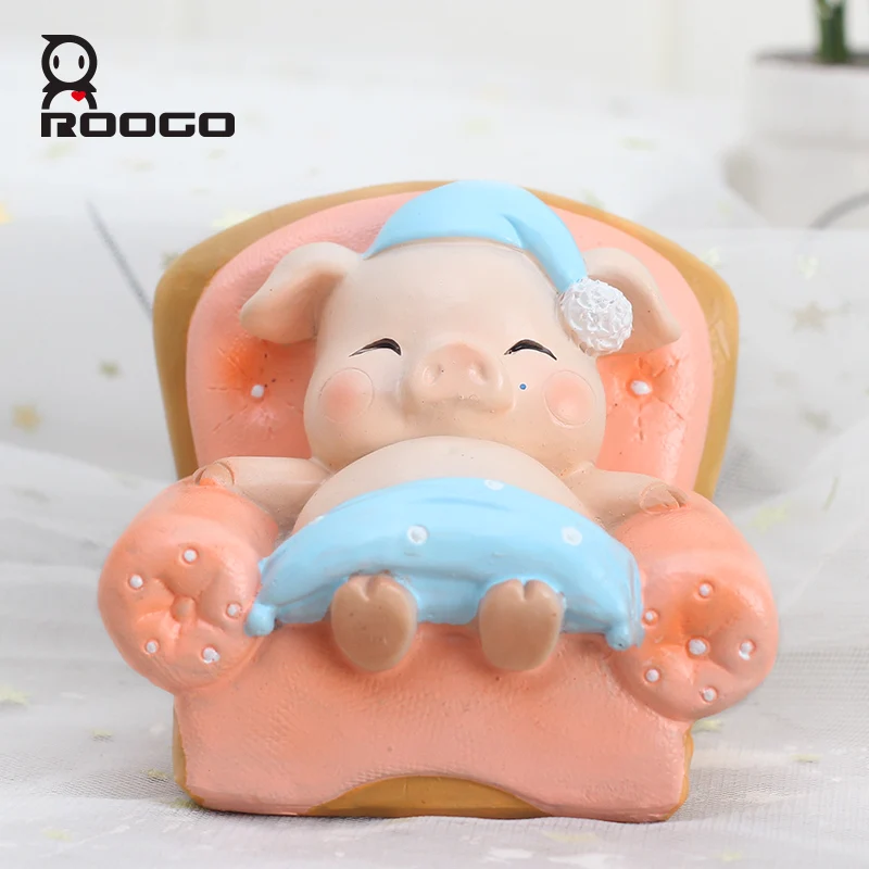 Украшение для дома ROOGO аксессуары гостиной Статуэтка свинка статуя неспешная