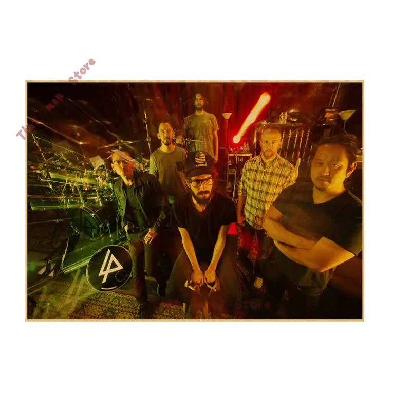 Ностальгическая рок-группа Linkin Park Честера Чарлза БЕННИНГТОНА/крафт-бумага/кафе/Бар плакат/Ретро плакат/42*30 см
