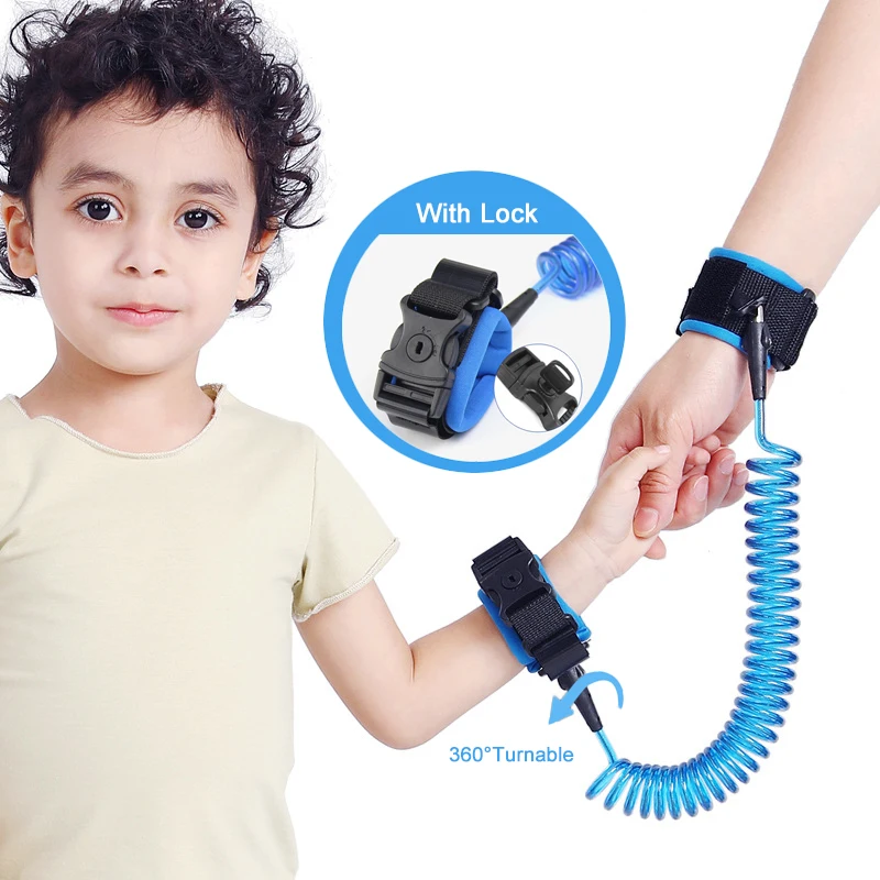 Upgrade Kids Anti Lost Wrist Link With Lock Toddler Baby Walker Wristband Child Leash Safety Harness Outdoor Walking Strap Rope