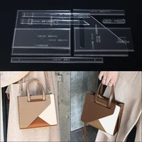 1set acrylic sewing pattern shoulder bag template diy leather korean style style handbag template leather making 17207 5cm
