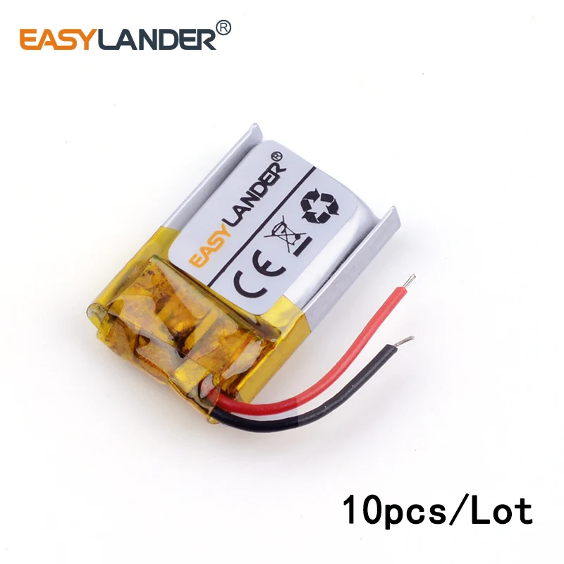 10 шт./лот 3 7 v литий-ионный полимерный аккумулятор 251214 30mAh с защитной платой для