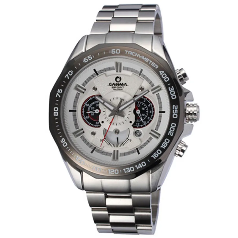 Мужские часы из нержавеющей стали Кварцевые спортивные модные светящиеся