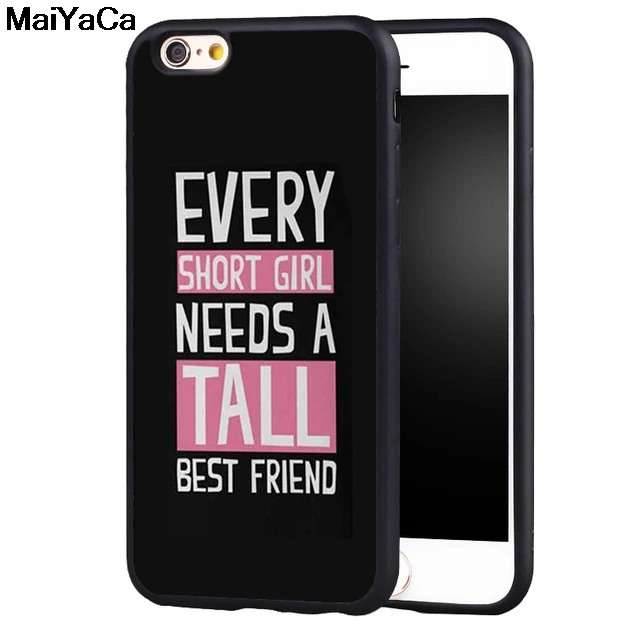 MaiYaCa для всех девочек нужен лучший друг BFF iPhone 4S 5C 5S 6S 7 8 Plus X XR XS MAX черный мягкий