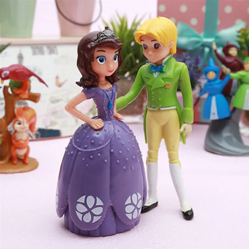 Мультяшные фильмы Disney 6 шт./компл. 7 ~ 12 см Принцесса София первая экшн игрушка из