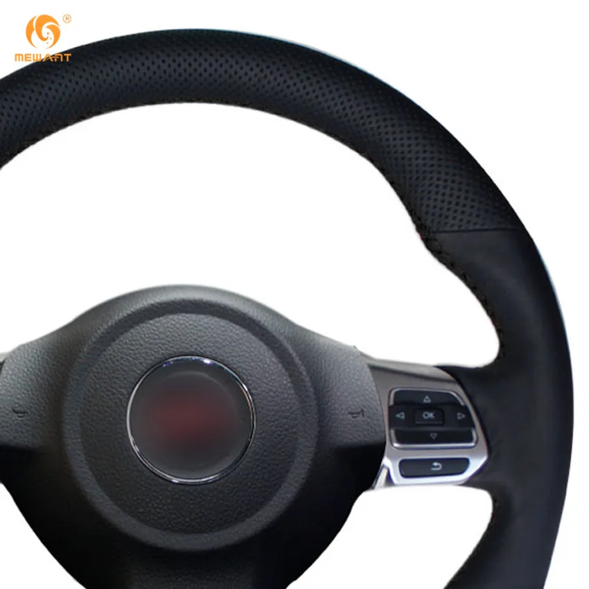 Чехол на руль MEWANT черный чехол из искусственной кожи для Volkswagen Golf 6 GTI MK6 VW Polo Scirocco R