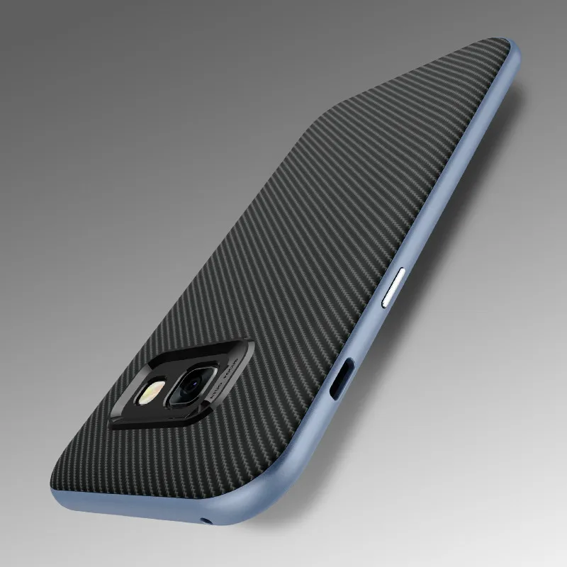Тонкий углеродного волокна Броня Телефон чехол для Samsung Galaxy A3 мягкие Капа Hybrid PC +
