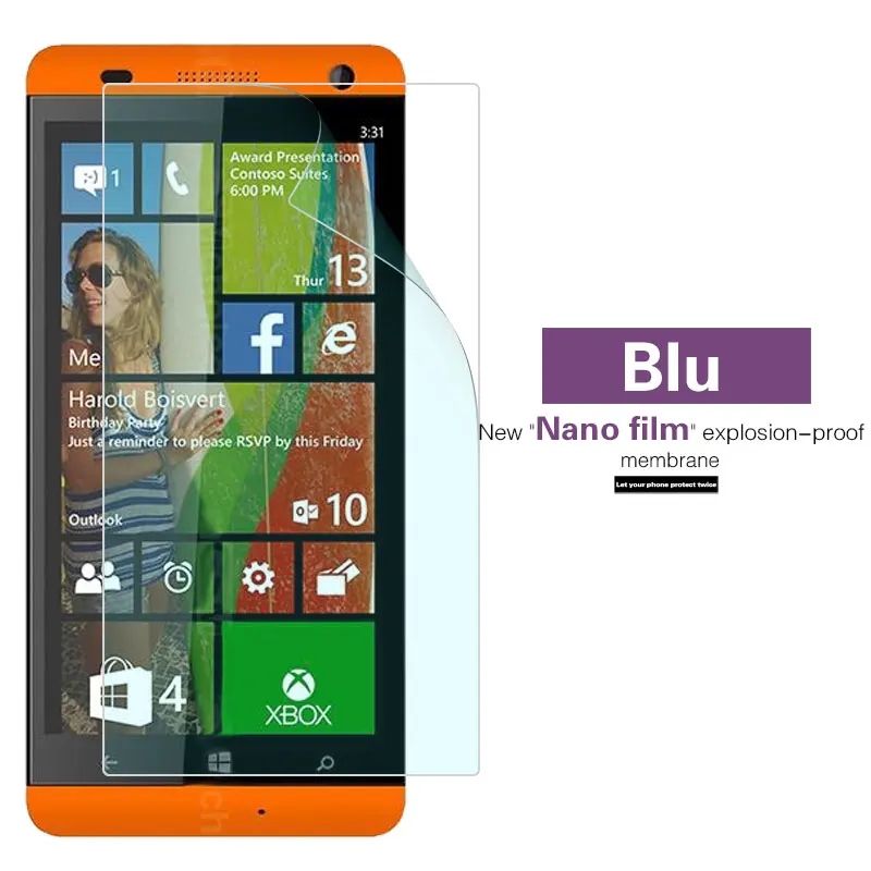 Взрывобезопасная нано мягкая пленка для Blu Win HD JR W410A анти осколочная пластиковая