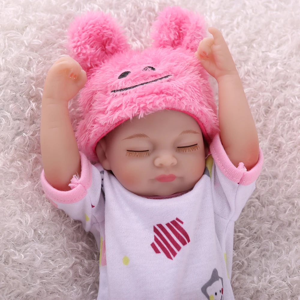 10 дюймов 25 см полный Силиконовый Reborn Baby Dolls девочка Играть Дом для ванны Boneca игрушки сопроводительный спящий детский подарок живой Bebe Menina