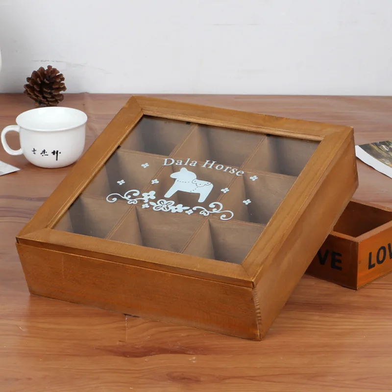 Винтажная деревянная коробка для хранения мелочей органайзер макияжа