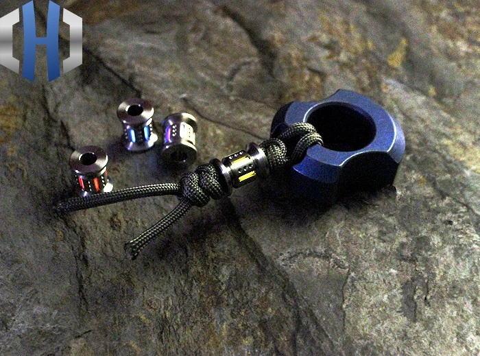 Titanium Alloy Knife Beads EDC Multi Tools Paracord Can 6PCS Fits Tritium Gas Tube Umbrella Rope Outdoor Parachute Cord Gadget | Спорт и