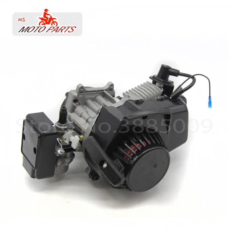 Черный двигатель 49cc с коробкой передач для мини-внедорожного велосипеда