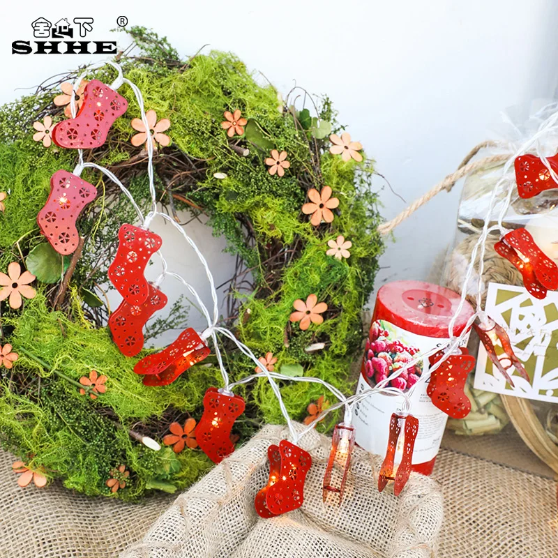 Чулки-новинка светодиодная гирлянда AA батарея праздничная СВЕТОДИОДНАЯ